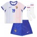 Camiseta Francia Youssouf Fofana #19 Visitante Equipación para niños Eurocopa 2024 manga corta (+ pantalones cortos)